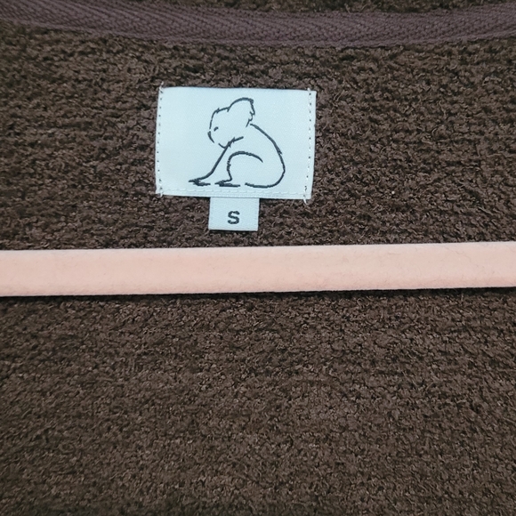 Nwt Kuwalla Tee tunic length brown super soft stretchy lounge cardigan size S - Picture 5 of 9